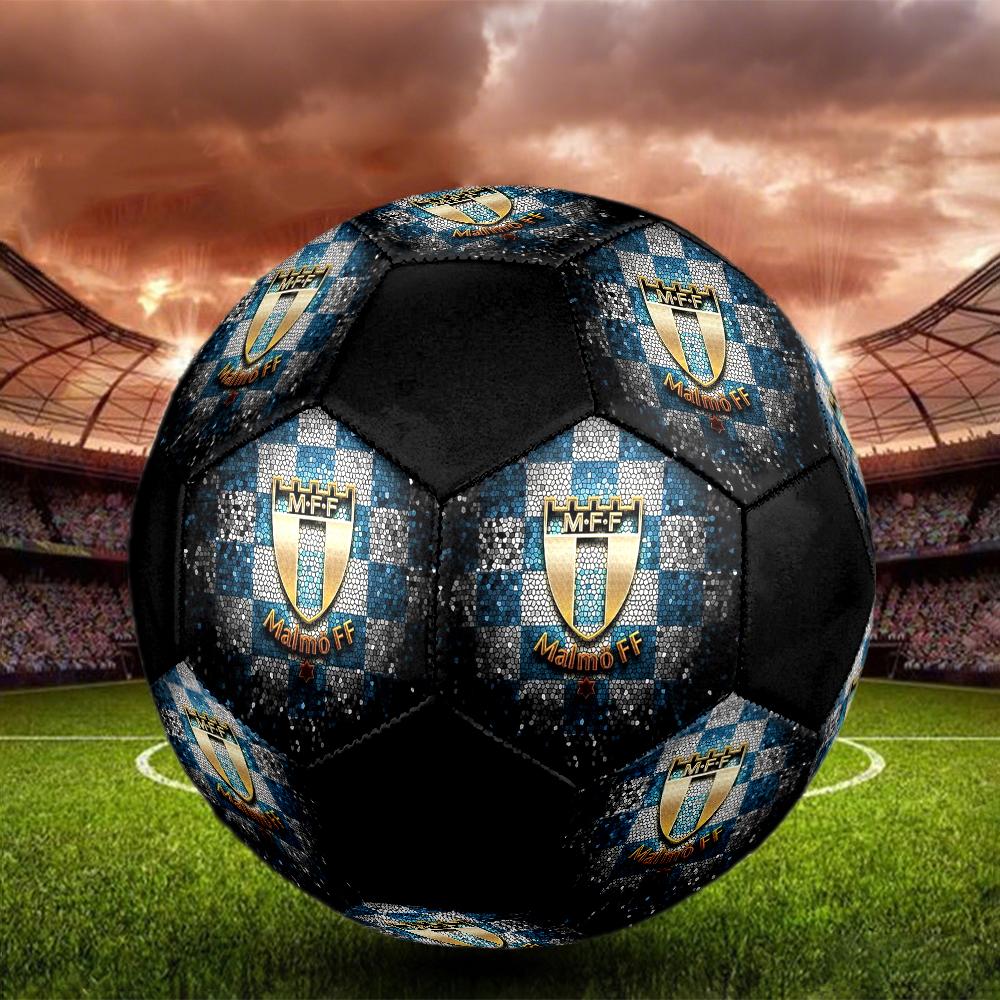 malmö ff Indoor Soccer Ball Colorful Machine Stitched PVC Size 5 Team Training Competition Ready Durable High-Bounce Cool Sports Gift
