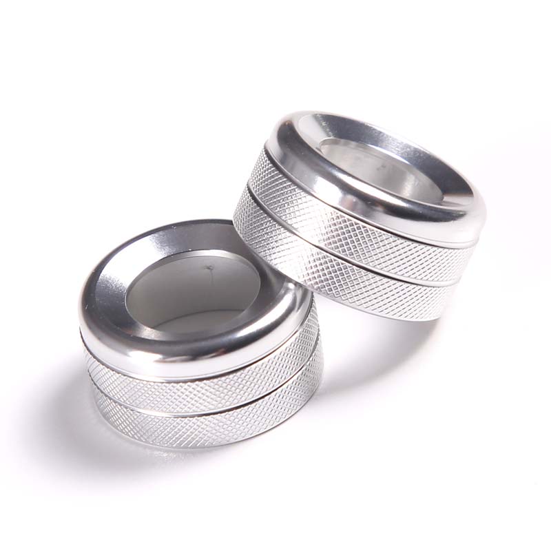 For Toyota Tundra 2007-2013 Aluminium alloy Silver/Red Car Audio Stereo Volume Control Knob Ring Cover Car Accessories