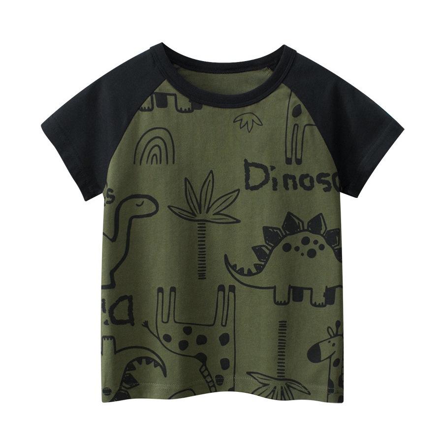 Children's Clothing Boys Short Sleeves Summer New Cartoon Horror T-shirt Children's Shoulder Top