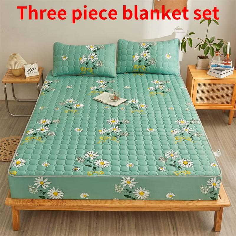 Moderne, vereinfachte Bettdecke mit Baumwollfüllung und rutschfesten Rändern für das Bett