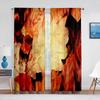 Autumn Fall Season Maple Leaves Orange Sheer Curtain for Living Room Voile for Window Blinds Bedroom Tulle Drape Kitchen Curtain