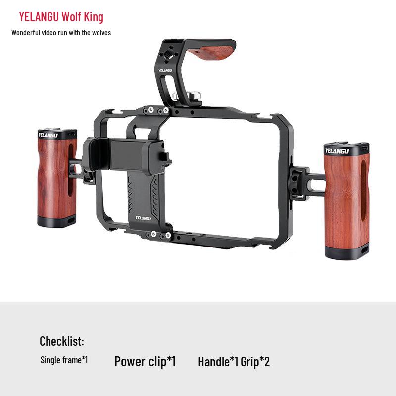 Dual Handle Handheld Universal Mobile Streaming & Photography Rabbit Cage Kit