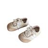 Girls' Korean-style children's sneakers, new spring and autumn German training shoes, pearl lace single shoes, baby walking shoes