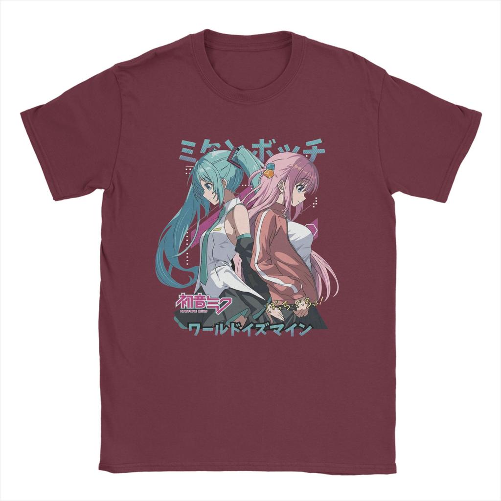 Love Together Hatsunes Mikus T Shirt Mens Cotton Novelty TShirts Round Collar Tee Shirt Short Sleeve Tops Graphic Printed