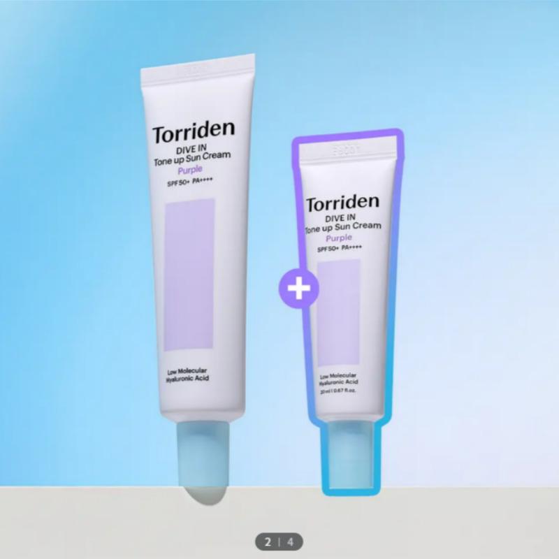 Torriden Dive-In Purple Tone-Up Sun Cream 60ml + 20ml Bonus Set (Total 80ml)