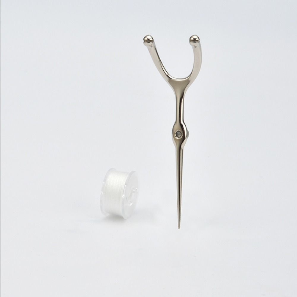 

Портативный набор зубочисток из нержавеющей стали с ручкой, инструменты для чистки полости рта, 50 м зубной нити, для дома style 2