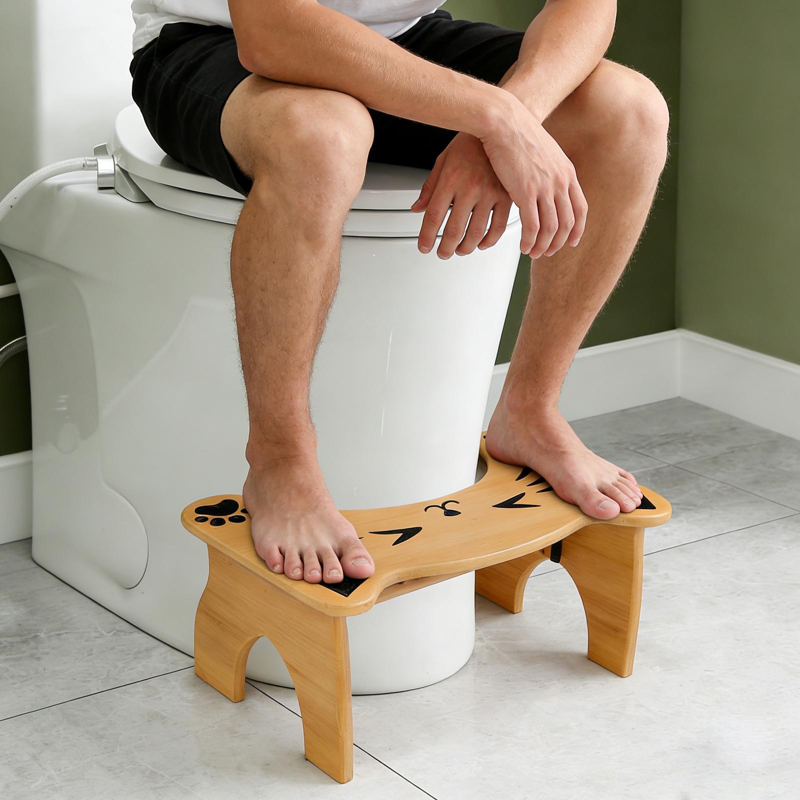 Toilet Stool Adjustable Squatting Non-Slip Footstool 7 Inches Height Portable Wooden Toilet Potty Stool For Elders Shower China Mainland