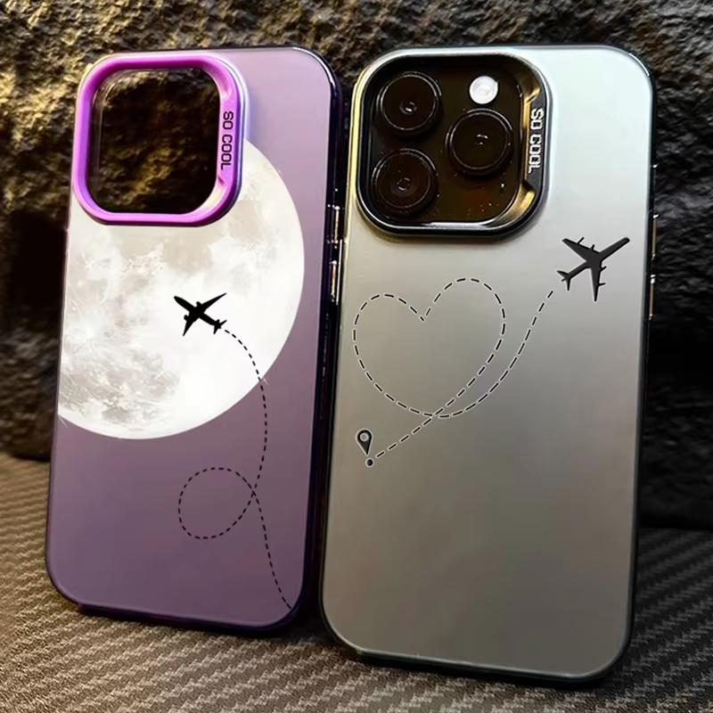 Line Heart Airplane Phone Case for Samsung Galaxy S25 S24 Ultra S23 S22 S21 FE Plus S20FE A34 A35 A55 A53 A54 A55 Cover
