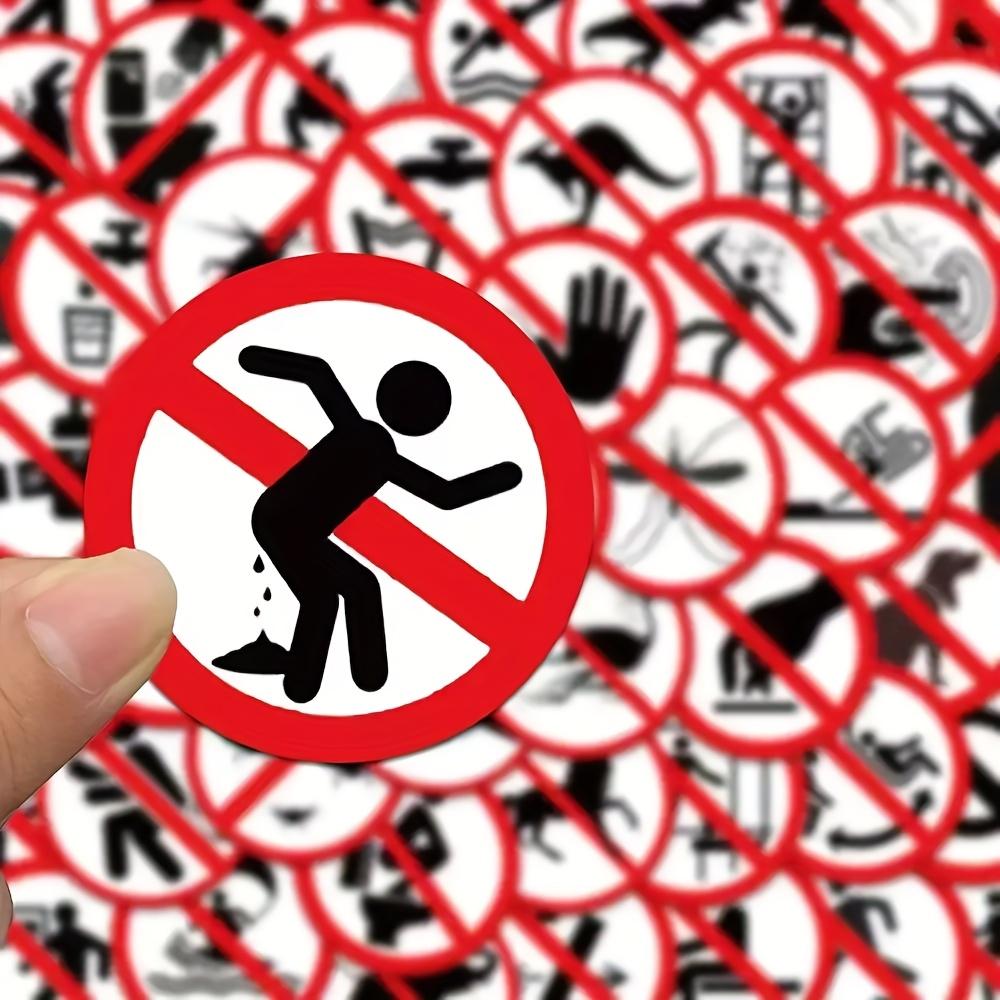 64pcs Humorous No Parking & No Entry Sticker Set Red & White Icons for Cars, Motorcycles Ideal for Notebooks, Journals, Planners Notebook Accessories