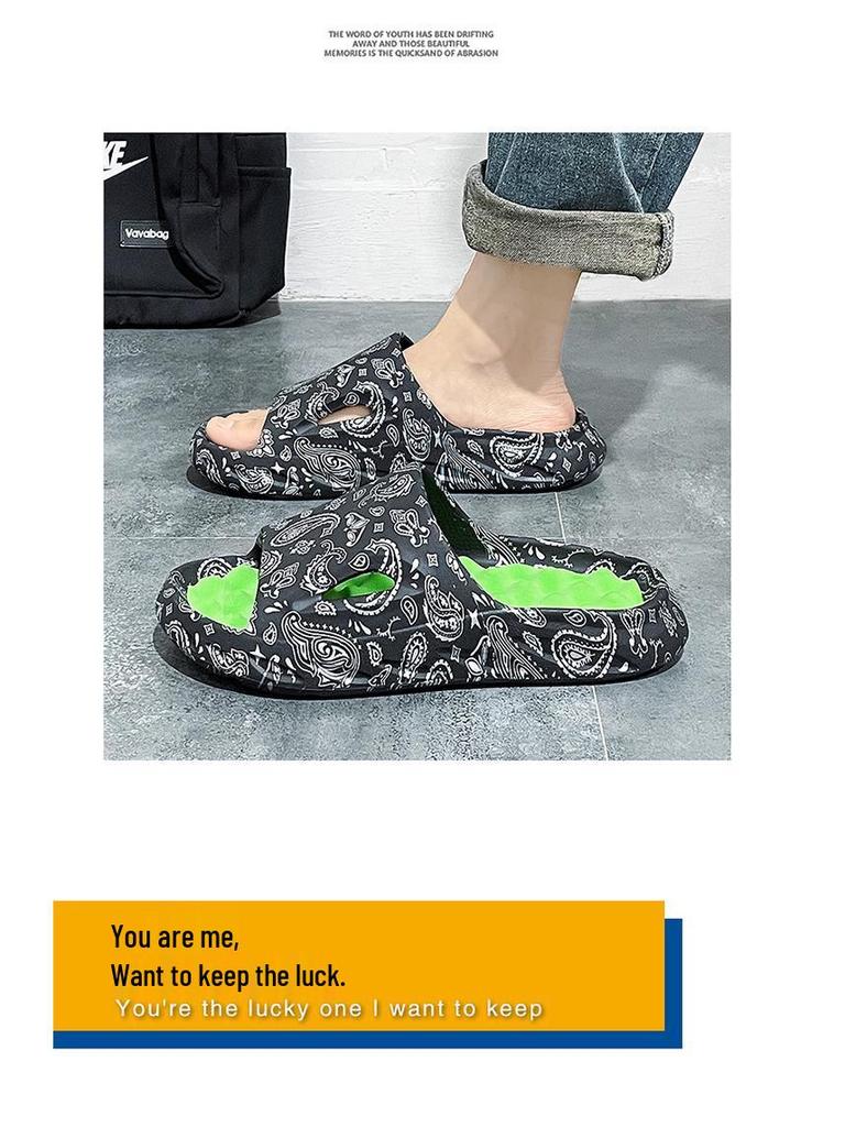 Men's Summer Massage Slippers: Soft Sole, Non-Slip Indoor/Beach Sandals