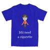 Camiseta Gráfica Mii Necesita Un Cigarrillo para Hombre y Mujer Ropa Moda 100% Algodón Camisetas Mii Brawler Camiseta Ropa Estampada