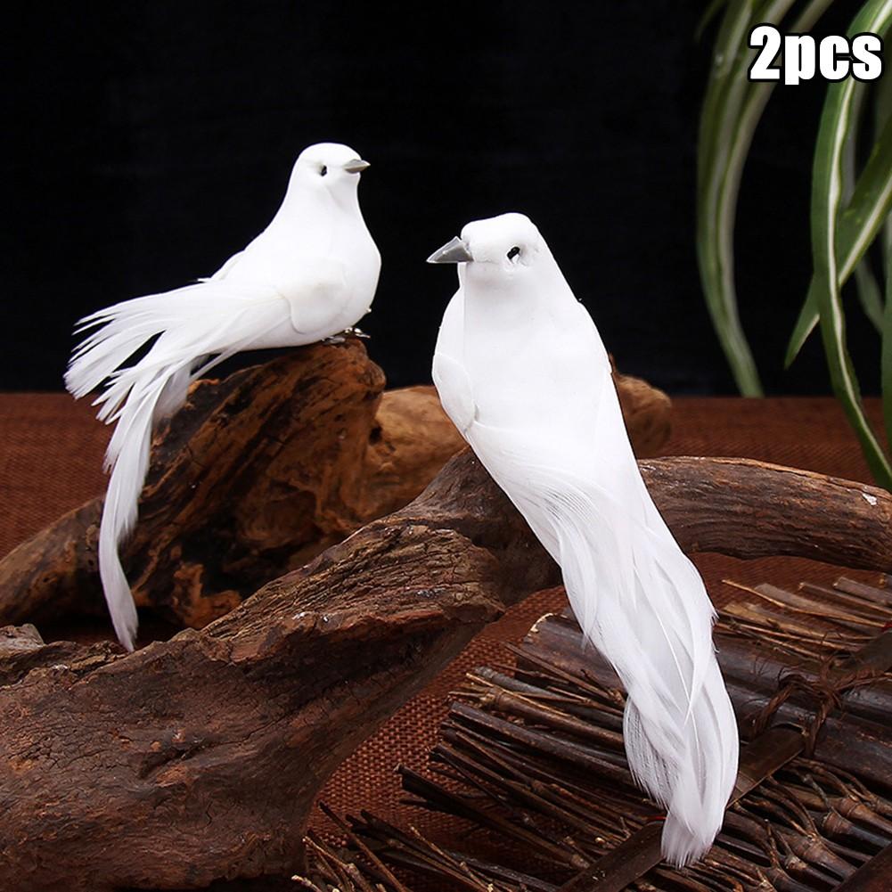 Bird Artificial Doves Indoors Outdoors Foam Home Ornament
