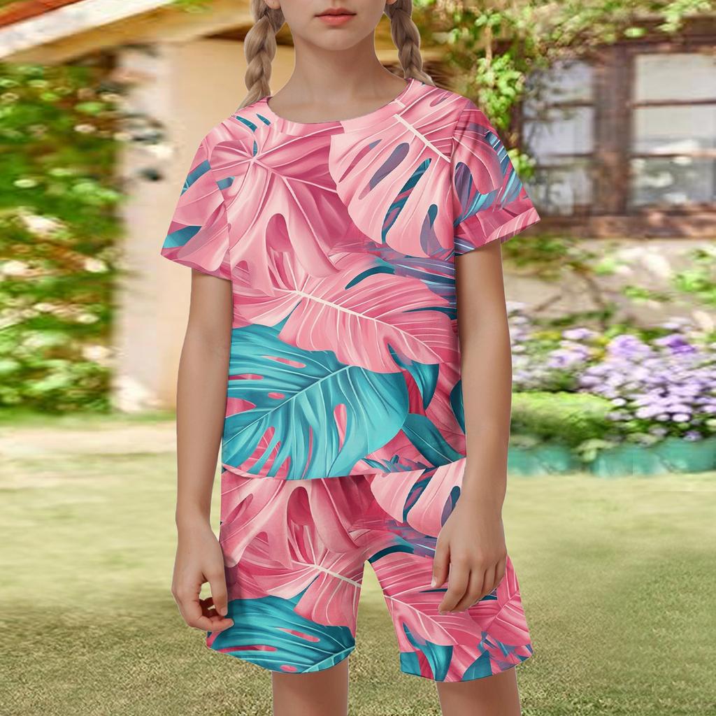 Dziecięcy patriotyczny strój - krótki rękaw i spodenki 2-częściowy zestaw dla chłopca i dziewczynki