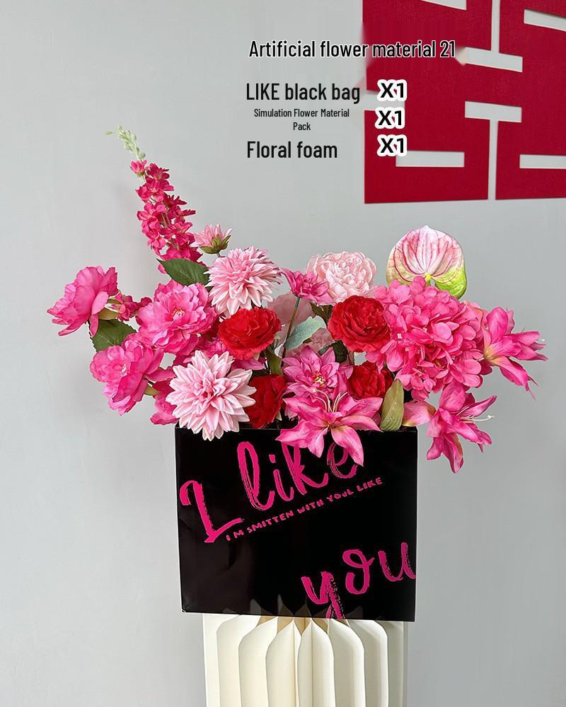 Romantic Floral Arrangement for Weddings, Bedrooms, and Living Rooms - Bedside Bouquet Decorations