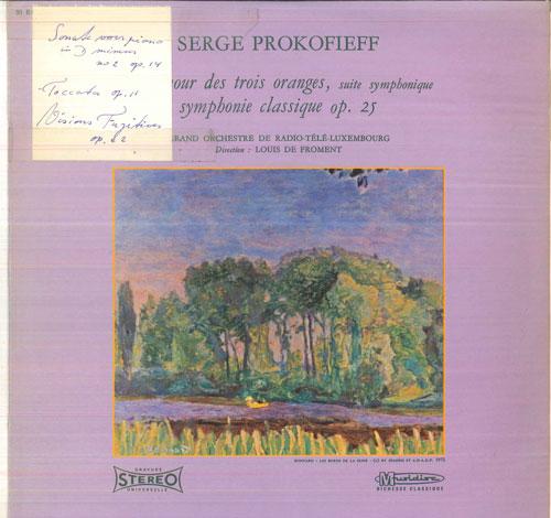 

LP Record LOUIS DE FROMENT, GRAND ORCHESTRE D - Prokofieff Symphonie Classique, Op2 30RC667 MUSIDISC France Classical Used