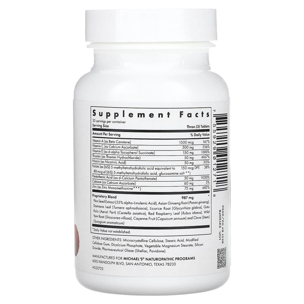 Michael'S Health, Women's Reproductive Factors, Veggie Tablets, 60 Tablets