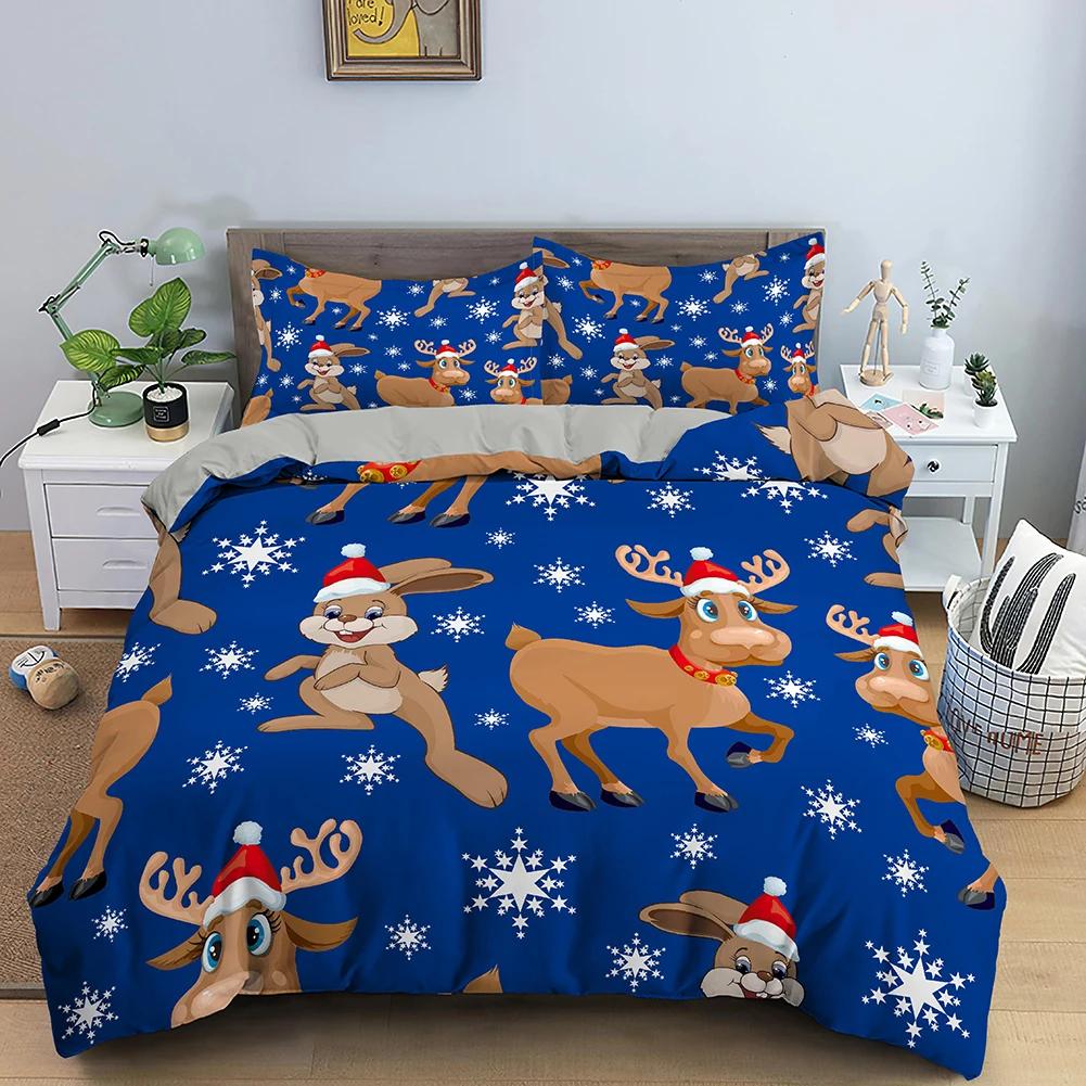 Comforter Christmas Snowman Christmas Hat Merry Christmas Style Decor King Queen Full Sizes For Women Men Kids Holiday Gifts