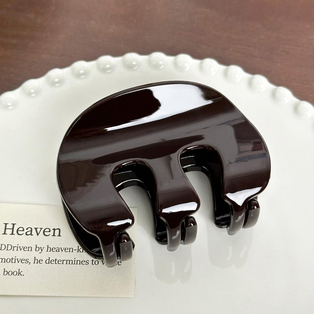 1pc Korean Retro Simple Fat Dwen M-Type Medium Grip Clip Women's Disc Hair Shark Clip Half Tie Hair Clip New Style