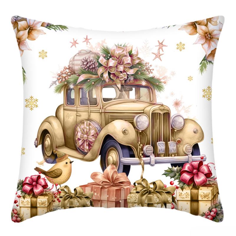 

Современная простая льняная наволочка Рождество Дом Диван Атмосфера Украшение Зима Рождество Прикроватная подушка 45*45cm