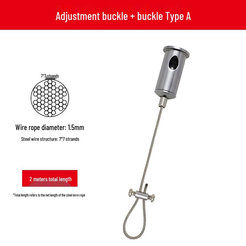 Adjustable Safety Hanging Kit: Rope, Buckle & Acrylic Board Line