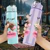 1PC Horse Girl Western Cowgirl Quote Print 750ml Color Plastic Sports Water Bottle Leakproof Flip Straw Lid Suitable for Sports Office Home Use