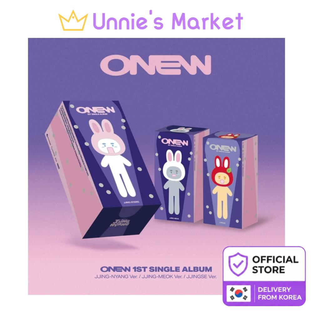 [Pre-order] ONEW 1e Single Album Illusion Pluche Sleutelhanger KPOP Album (JJING-NYANG Versie/JJING-MEOK Versie/JJINGSE Versie) + Gratis geschenk JJINGSE Ver.