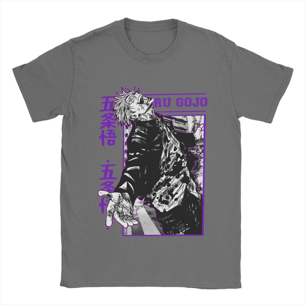 Gojo Satoru T Shirt Men Cotton Leisure T-Shirts Crew Neck Anime Tee Shirt Short Sleeve Clothes Big Size