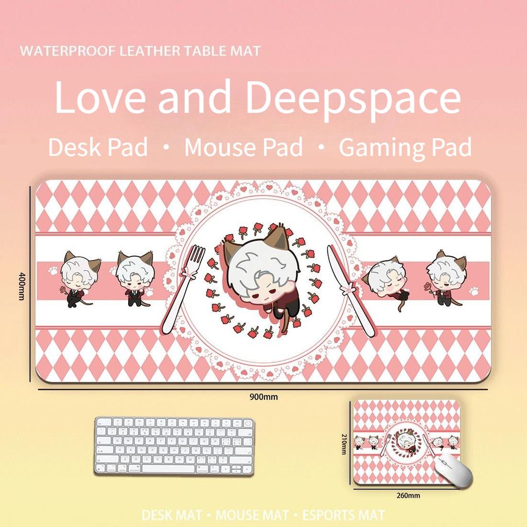 Gra Love and Deepspace Sylus Rafayel Zayne Xavier Caleb Anime Uroczy Kot Podkładka pod Klawiaturę Komputerową/Podkładka pod Mysz Kreskówka Artykuły Biurowe