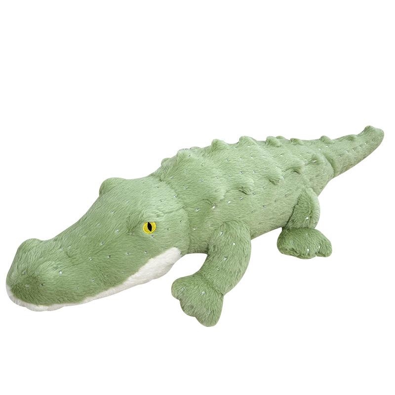 

Soft Crocodile Plush Toy Fluffy Full Stuffed Animal Pillow Doll Jungle Green Giant Alligator Sofa Cushion Birthday Gift 55cm зелёный