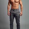 Summer Men's Black Slim Trousers Casual Business Ankle Length Dress