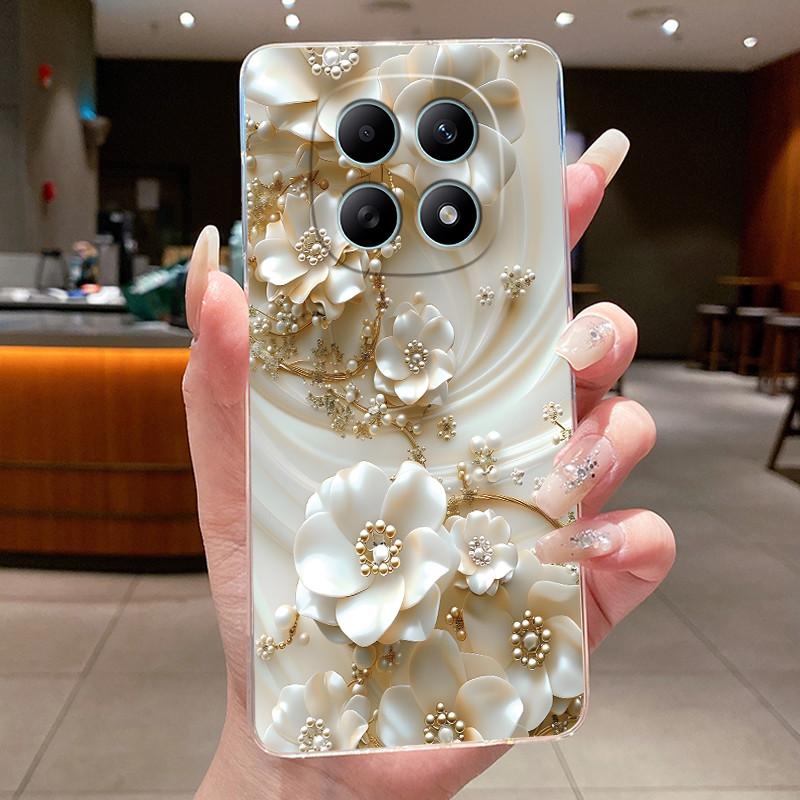 For Xiaomi Poco M8 Pro Casing Clear Luxury Fashion Butterfly Flowers Soft Silicone TPU Case For PocoM8 PocoM8Pro 5G Shell Cover