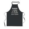 Kitchen Apron - François Retirement - Black - Breton Print - Cotton