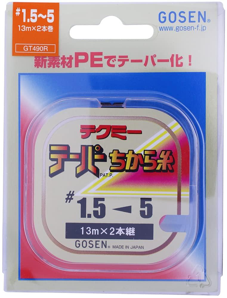 GOSEN Techmy PE Taper Leader 13m x Line, 2-piece, Red, 1.5-5 (approx. 0.5-0.5g), GT-490R красный