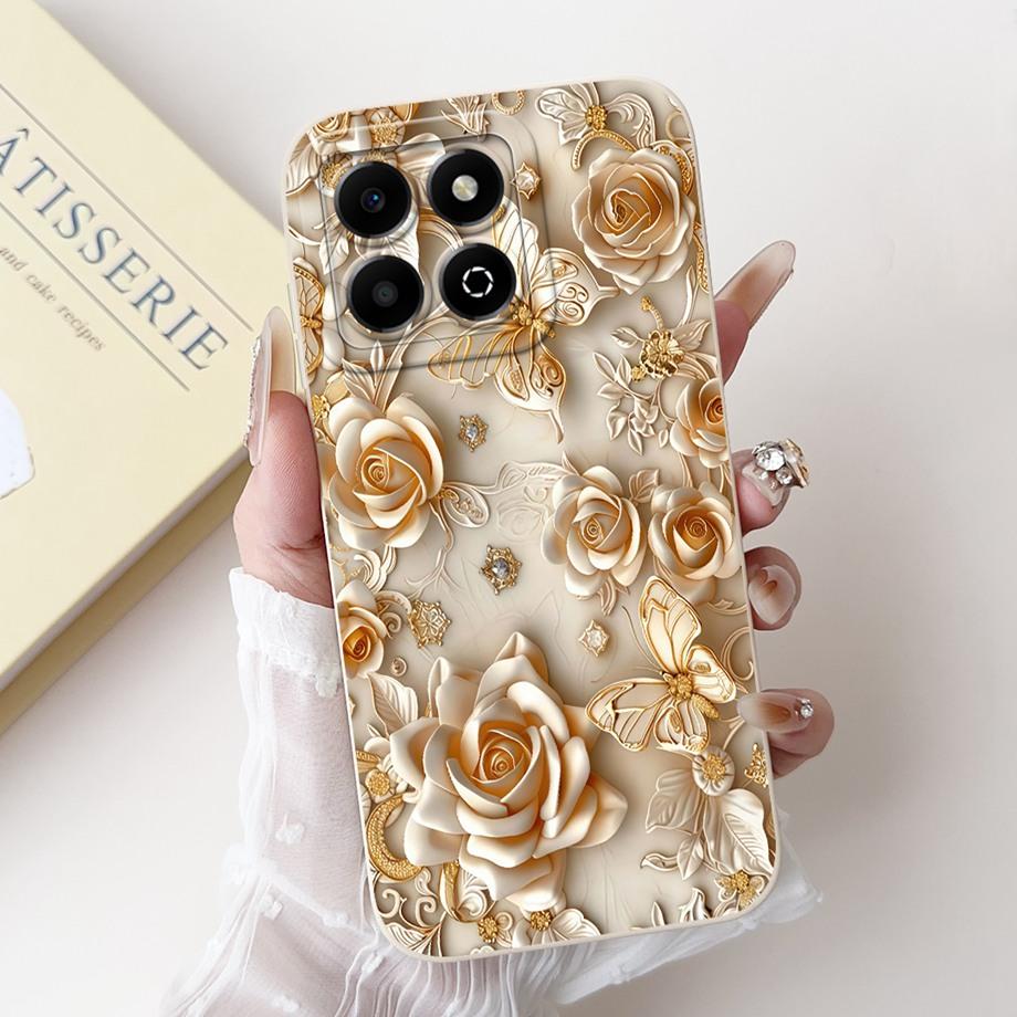 Case For Huawei Honor X6a X6b X6a Plus Phone Case For Honor X6 X6s 4G Soft Silicone Funda Women Fashion Flower Printed Cover