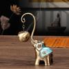 LASODY Elegant Elephant-Shaped Metal Incense Holder Sandalwood Scented Ideal for Christmas Easter Thanksgiving Father'S Mother'S Day Gifts