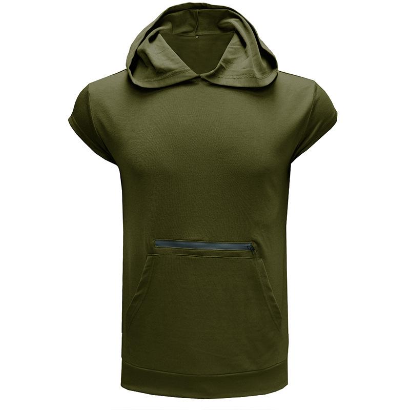 Men's Sleeveless Hooded Sports Vest - Summer Fitness Outdoor Zipper Hoodie
