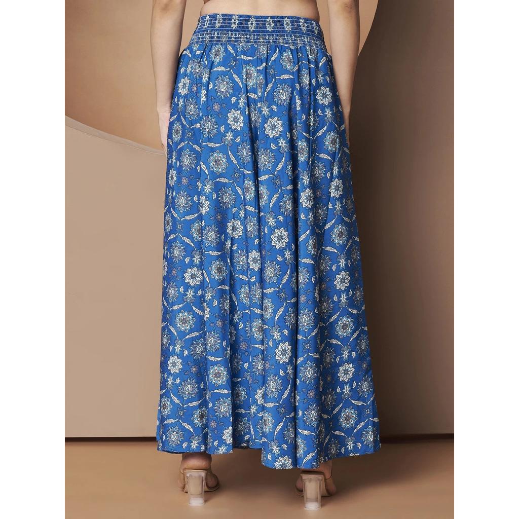 Indian Women's Floral Printed Palazzo Set Beautiful Designer Ethnic Trousers