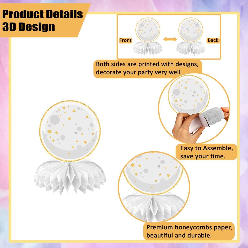 

9 шт. Блести, блести, маленькая звездочка, центральные элементы для детского праздника (baby shower) Moonlit Glow & Starlight