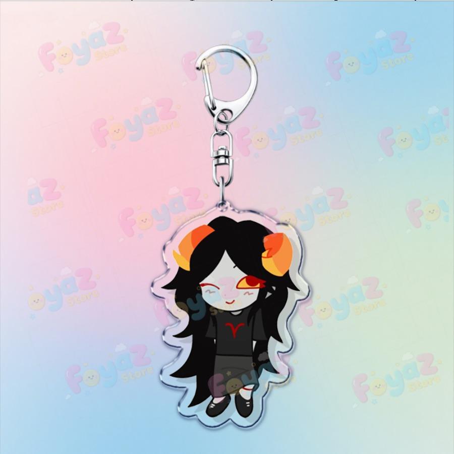 Cartoon Homestuck Keychain Accessories Bag Charms Dave Strider John Egbert Karkat Gamer Keyrings Jewelry Fans Freinds Gift