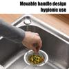 1Pcs Stainless Steel Kitchen Sink Filter Kitchen Garbage Food Residue Dishsink Filter With Handle Metal Sink Strainer