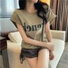 Loose-fit Short-sleeved T-shirt for Women New Summer Design Retro-inspired Student-style Milk-coloured Top Trendy