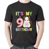 It's My 9th Birthday Girl 9 Year Old Ragdoll Cat Long Sleeve T-Shirt Sweatshirt Hoodie Tanktop for Men Women Kids Black