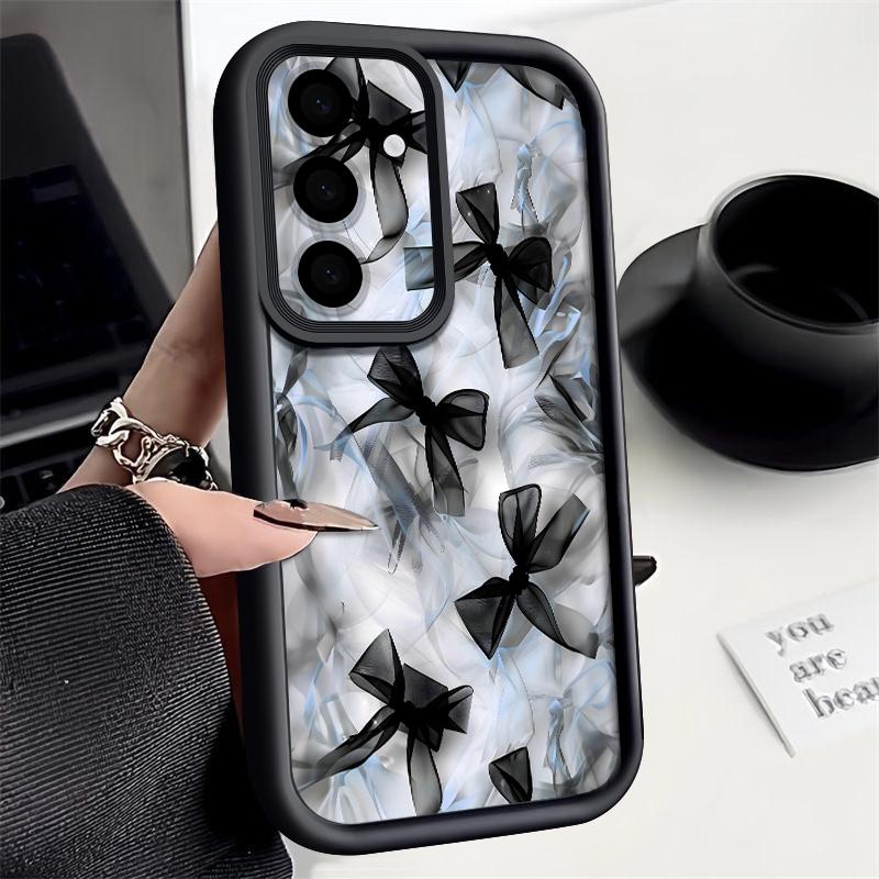 Silky Buwknots Print Case For Samsung S26 S25 Ultra S24 S23 Plus S22 S21 FE A54 A15 A25 A35 A55 A16 A26 A36 A56 A17 A27 A37 A57 5G Shockproof Cover