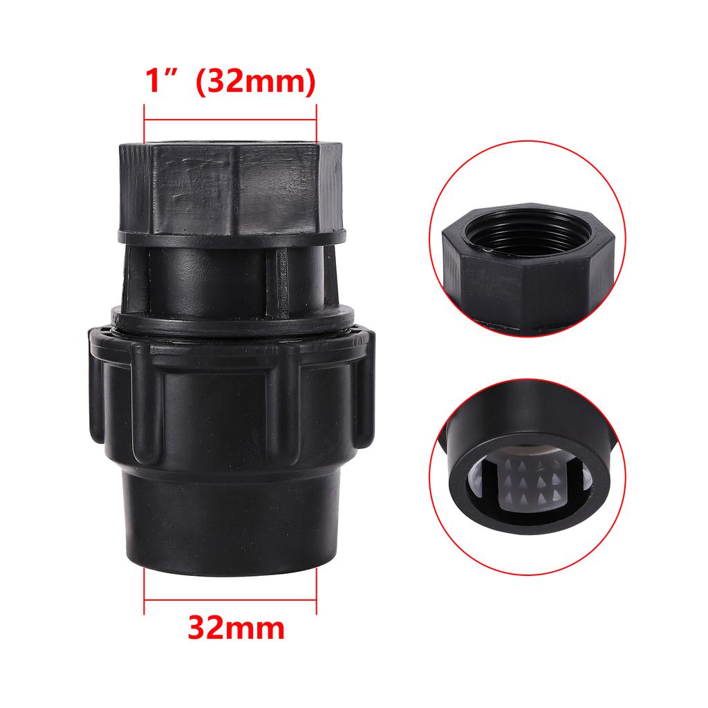 20/25/32/40/50mm PE Pipe Connector Adapter Conversion Female Thread 1/2" 3/4" 1" 1.2" 1.5" Watering Irrigation Accessories