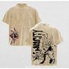 Garou One Punch Man Clothing Men Short Sleeve Manga T-shirts Vintage Washed T Shirt Casual Loose Cotton Tee Harajuku Male Tshirt
