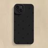 For iPhone 16 14 15 13 12 11 Pro Max X XR XS 7 8 15 16 Plus SE 2020 Shockproof Silicone Soft Black Love Heart Phone CaseCover