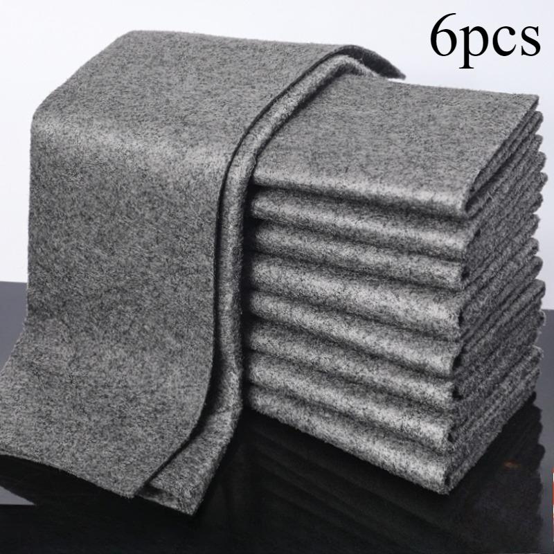 6pcs of magic glass cleaning cloths, thick cloths - absorbent for cleaning without water marks, no residual fibers cloths