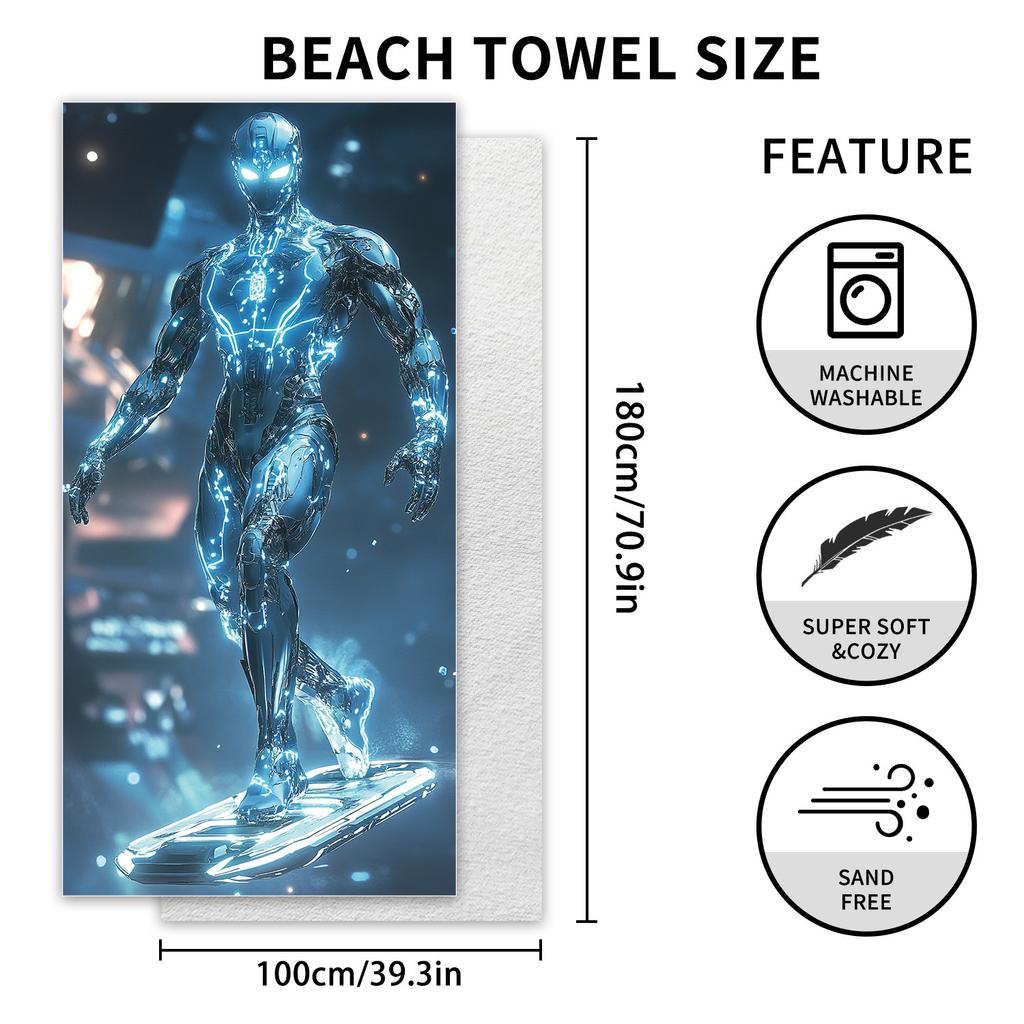 New, Double-sided Velvet Beach Towel Quick-drying Sports Towel Printed Bath Towel