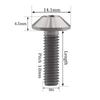 Ruifu Titanium Alloy Hex Hole M6x12 15 20mm Bicycle Motorcycle Wheel License Plate Mounting Bolts Set of 5 (Titanium, M6x15mm)