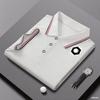 Polo Shirt Short Sleeve Lapel Button T-Shirt Men's Summer Polo Shirt Business High-end Explosion Light Luxury Office Solid Color
